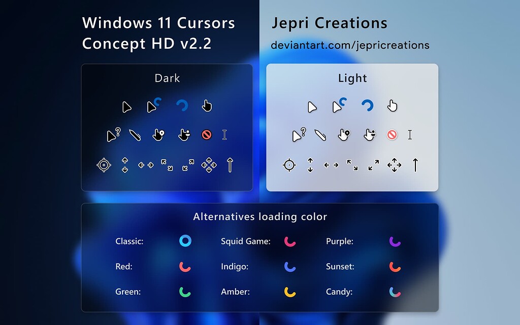 简约风光标 - Windows 11 Cursors Concept HDPI v2.2 - 资源荟萃 - LINUX DO