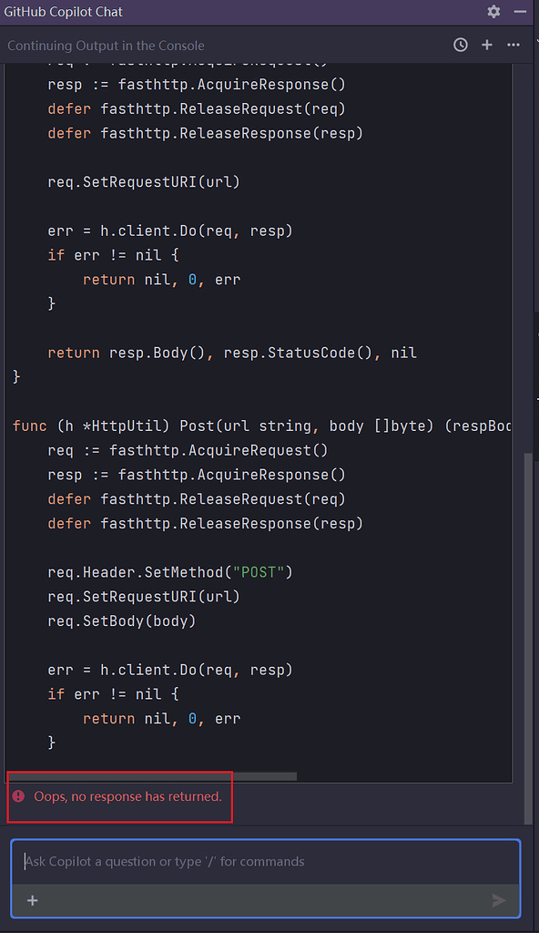 cocopilot出现no response has retruned - 开发调优 - LINUX DO