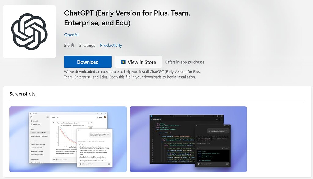 ChatGPT Windows 版本上线啦！ - 资源荟萃 - LINUX DO