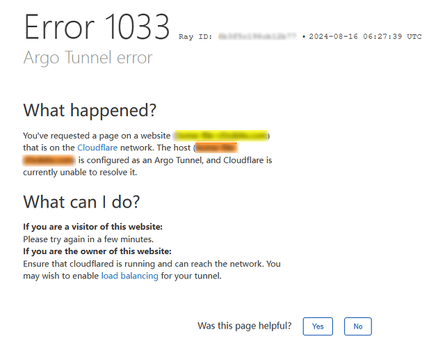 Cloudflare 的 tunnel 报错：Argo Tunnel error - 搞七捻三 - LINUX DO