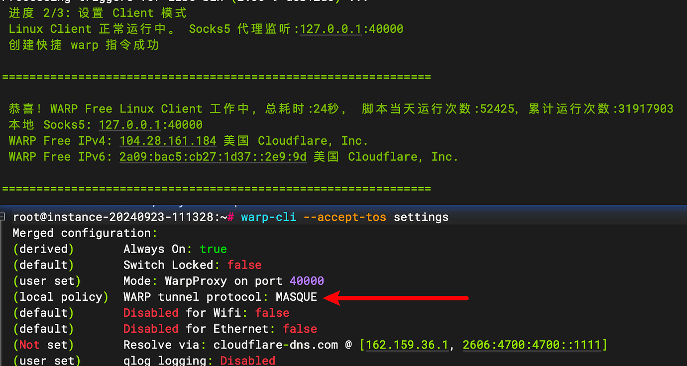 （Linux系统）Cloudflare WARP+ MASQUE 协议配置指南 - 资源荟萃 - LINUX DO