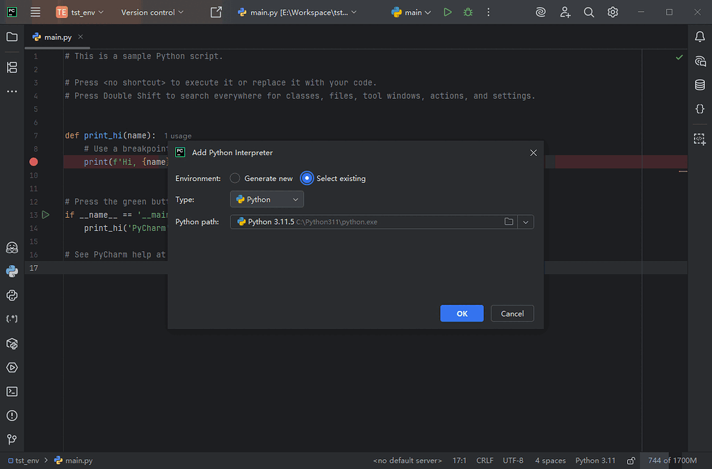 pycharm新增现有conda环境没反应 - 开发调优 - LINUX DO