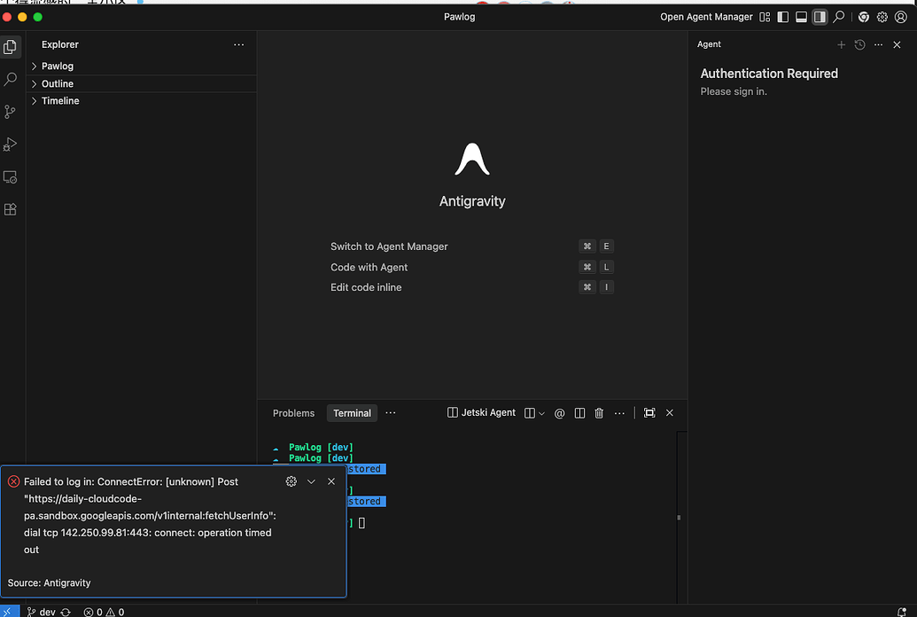 佬们，Antigravity用的时候有遇到下面这个报错么，怎么解决 - 搞七捻三 - LINUX DO