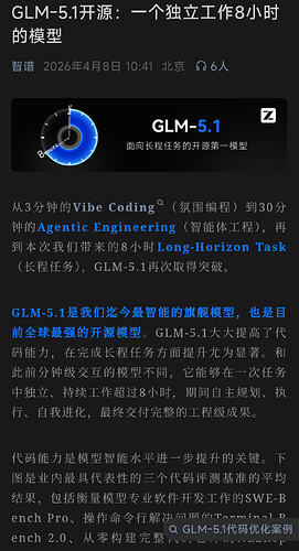 GLM5.1开源 - 前沿快讯 - LINUX DO