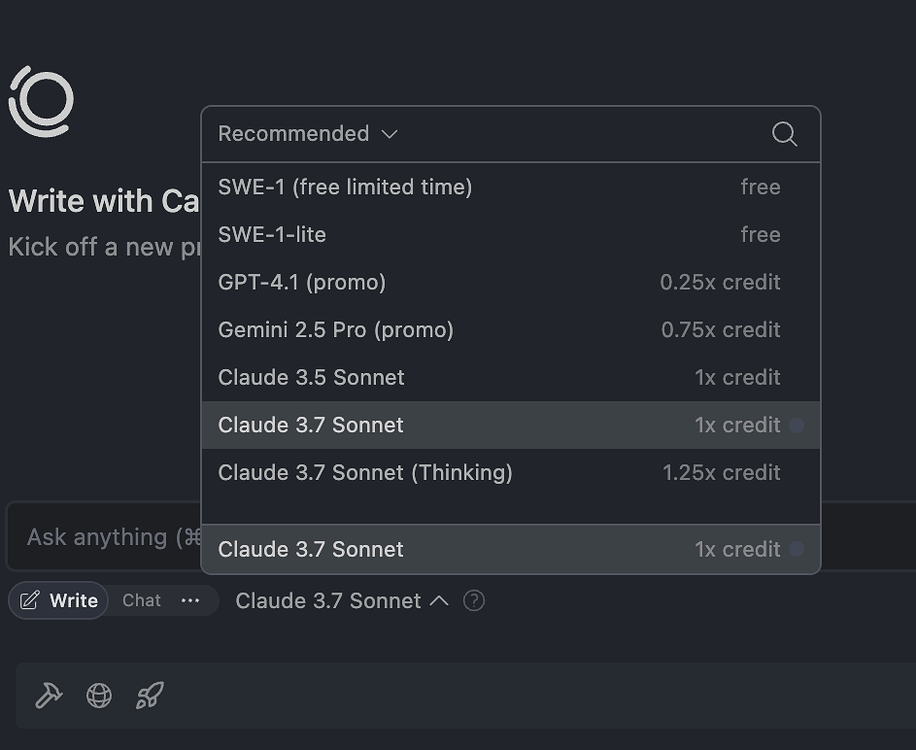 天塌了 6月4日午休回来发现windsurf试用账号无claude模型了 - 搞七捻三 - LINUX DO