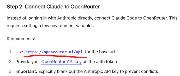 Claude CLI not connecting to OpenRouter's gpt-oss-120b - config help ...
