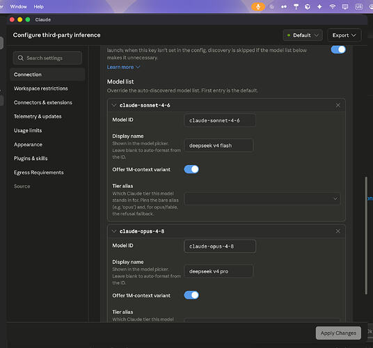 Claude Desktop 中不显示 DeepSeek 1M 上下文模型 - 搞七捻三 - LINUX DO