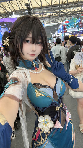 崩坏星穹铁道阮梅中国cosplay自拍比耶在上海漫展duct-tape-1