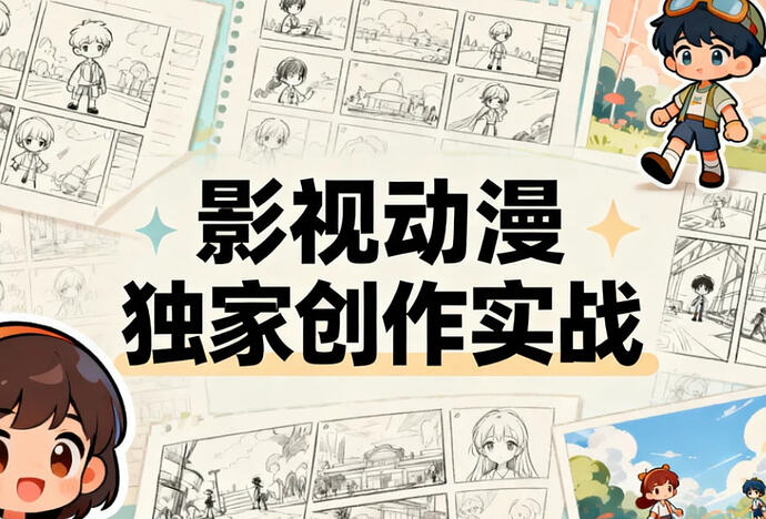 影视动漫独家创作实战,新手也能签约抖音精选