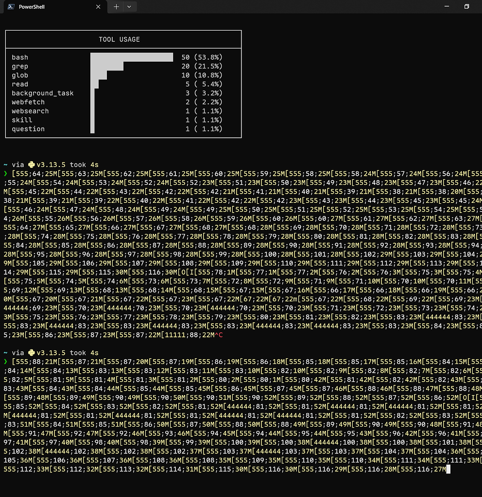 opencode 求助，退出使用后终端不停输出内容 - 开发调优 - LINUX DO