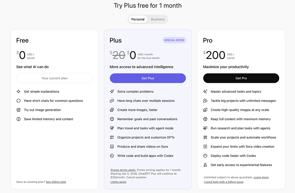 ChatGPT Plus 官方推送免费1个月 - 福利羊毛 - LINUX DO
