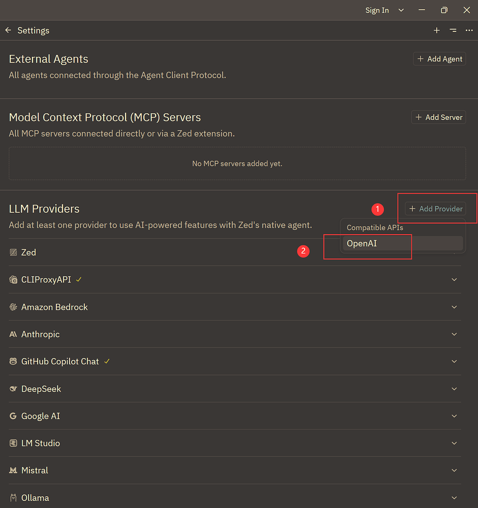 Zed配置CPA及OpenAI模型教程 - 开发调优 - LINUX DO