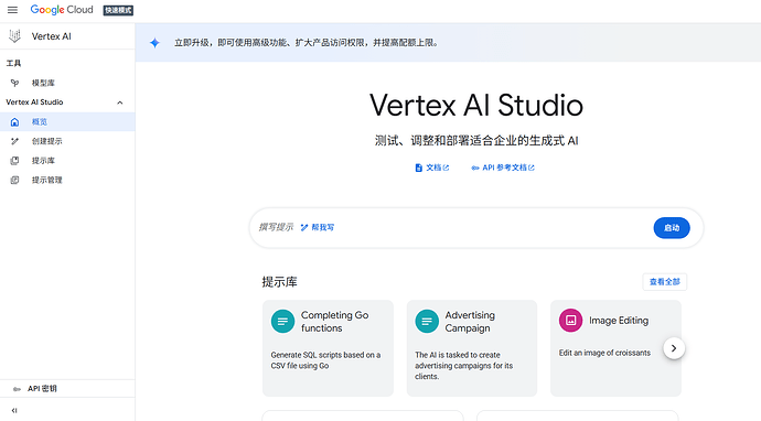 开了Vertex Express Google Cloud Console自动重定向到Vertex - 开发调优 - LINUX DO