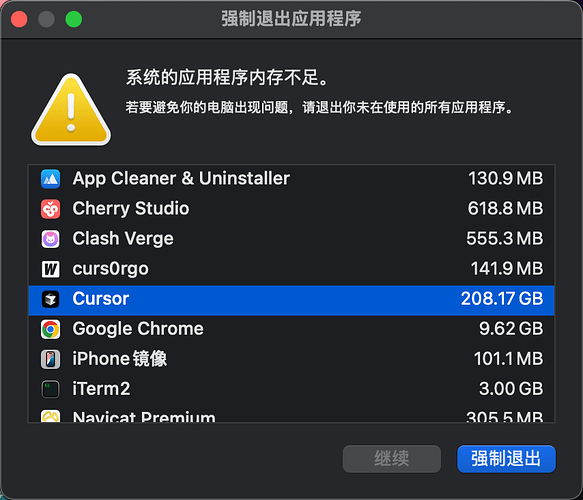 cursor 占了我 200G 内存！！？？ - 开发调优 - LINUX DO