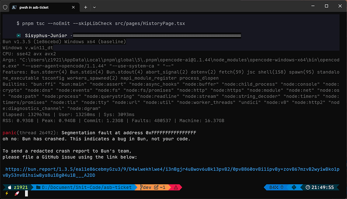 win版opencode崩个没完了 - 搞七捻三 - LINUX DO