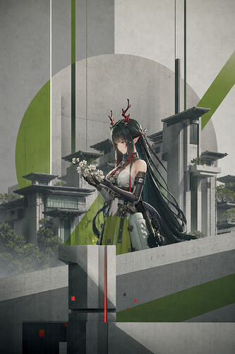 gpt-image-2 (medium)a前四张图片为《明日方舟终末地》中的角色庄 (3)