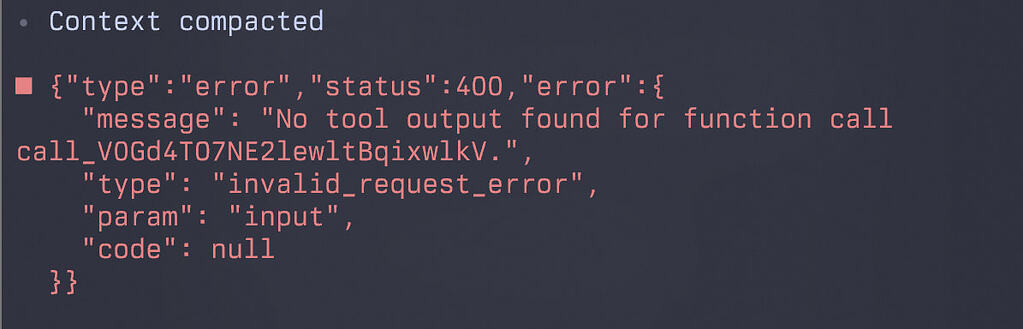 CPA + Codex 400 no tool output found 报错 - 开发调优 - LINUX DO