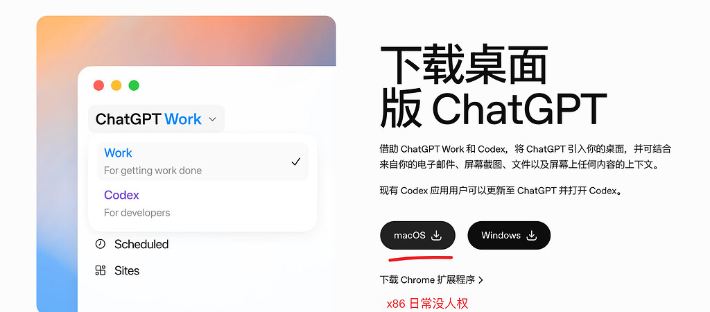 ChatGPT macOS x64 Download url - 资源荟萃 - LINUX DO
