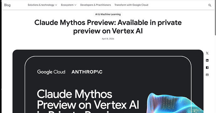 Vertex AI能用上Claude Mythos了？ - 开发调优 - LINUX DO