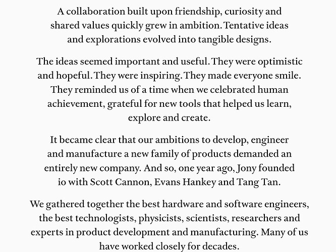 Sam & Jony introduce io