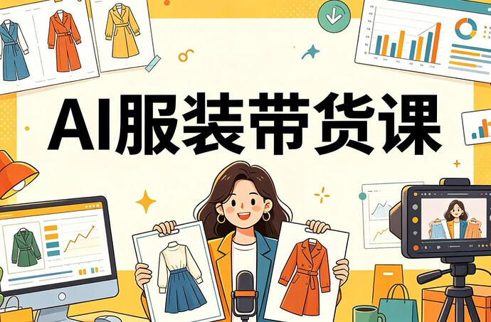 AI服装带货课，多案例深度教学+吃透服饰带货核心玩法