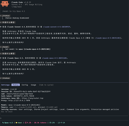 Any Router如何调用Claude Opus 4.5 模型呢？ - #7，来自 Haleclipse - 开发调优 - LINUX DO