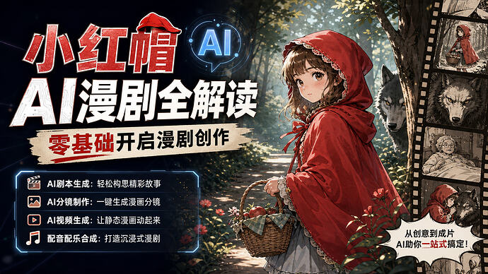 小红帽AI漫剧全解读,零基础开启漫剧创作