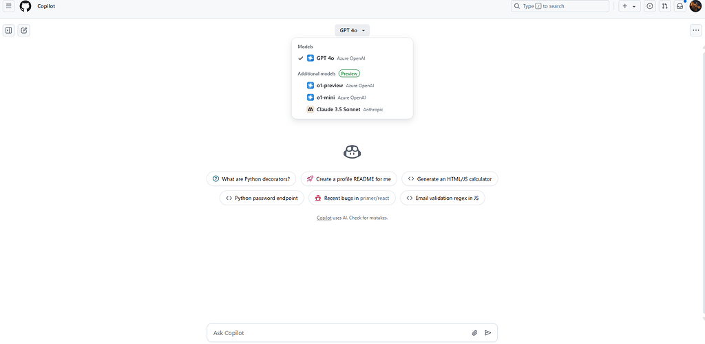 GitHub Copilot Chat网页版上线 - 前沿快讯 - LINUX DO