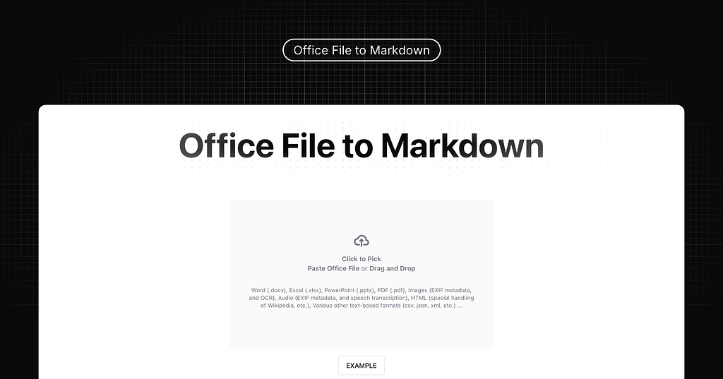 套壳 MarkItDown - 在浏览器内将 Office 文件转为 Markdown - 资源荟萃 - LINUX DO