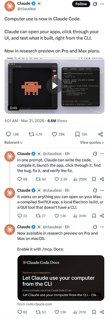 Computer use 现已 在 Claude code 可用 - 前沿快讯 - LINUX DO