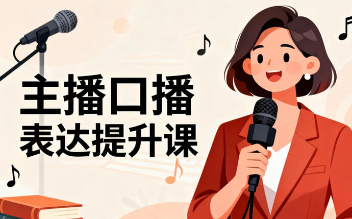 主播口播表达提升课,打造全方位优质出镜能力