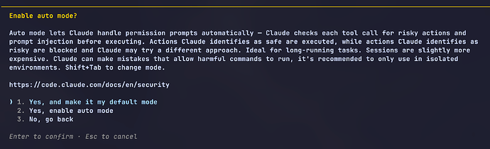 在关注Opus4.7的同时,claude code给个人用户上了auto mode - 前沿快讯 - LINUX DO
