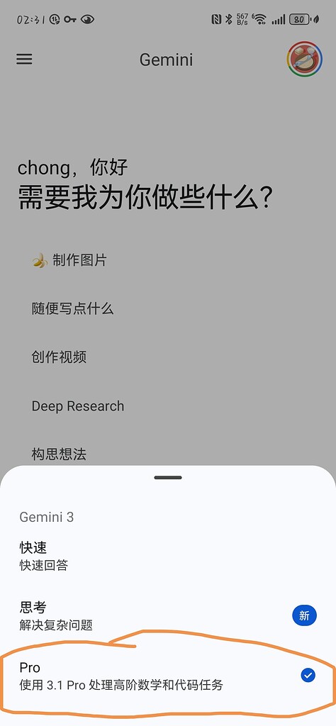 Gemini 3.1 已上线APP端 - 前沿快讯 - LINUX DO