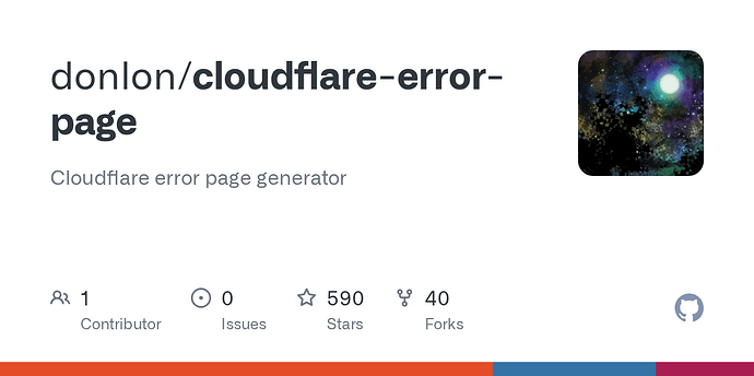 Cloudflare 错误页面生成器 - 搞七捻三 - LINUX DO
