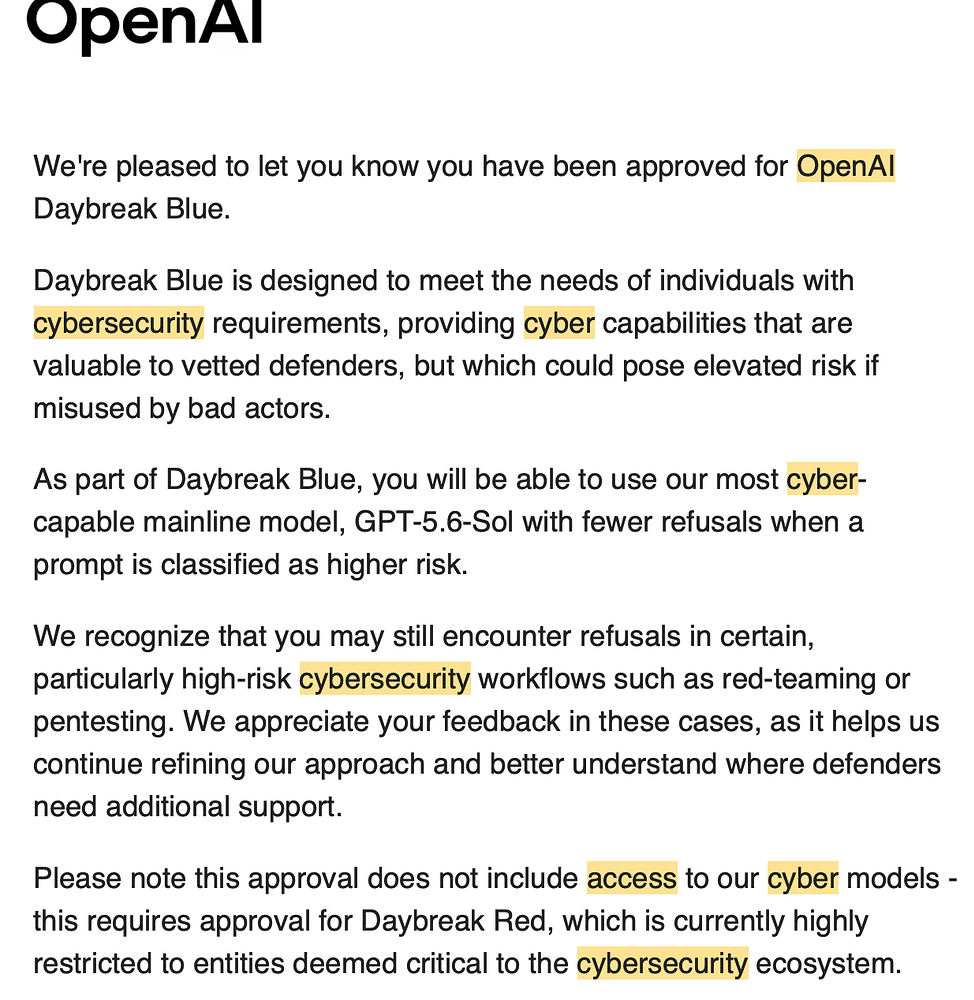 OpenAI Daybreak Blue申请秒下 - 前沿快讯 - LINUX DO