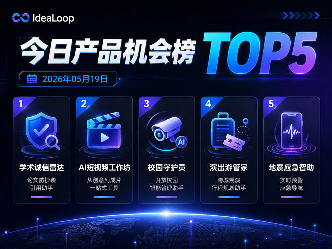 封面今日产品机会榜TOP5