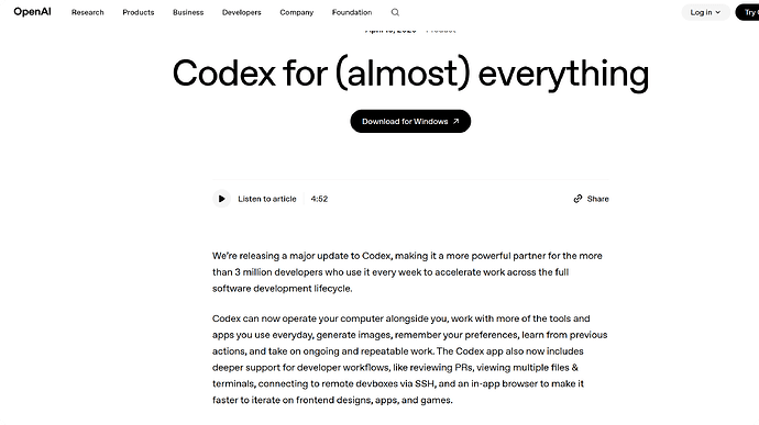 突然发现codex更新了，可以自己操作电脑了 - 搞七捻三 - LINUX DO