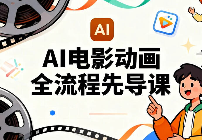 AI电影动画全流程先导课,从脚本到成片一站式入门