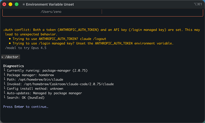 Claude Code Auth conflict - 开发调优 - LINUX DO