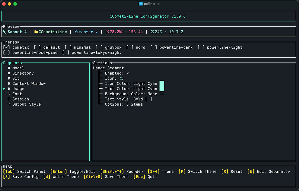 简单更新一下 CCometixLine ~ - 开发调优 - LINUX DO