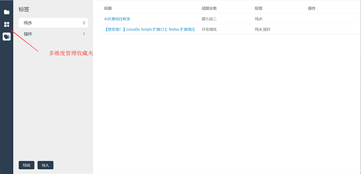LinuxDo Scripts 扩展收藏夹升级一下多维度管理 - 开发调优 - LINUX DO