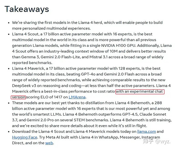 lmarena 的 llama 4 版本和开源版本不一致，竞技场可以关门了。 - 搞七捻三 - LINUX DO