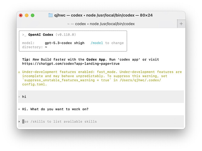 Codex 5.3 好像炸了 - #76，来自 QJHWC - 搞七捻三 - LINUX DO