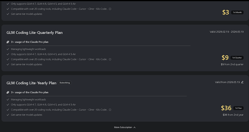 已购 GLM Coding Plan Lite，36刀/年能永久享受吗？ - 搞七捻三 - LINUX DO