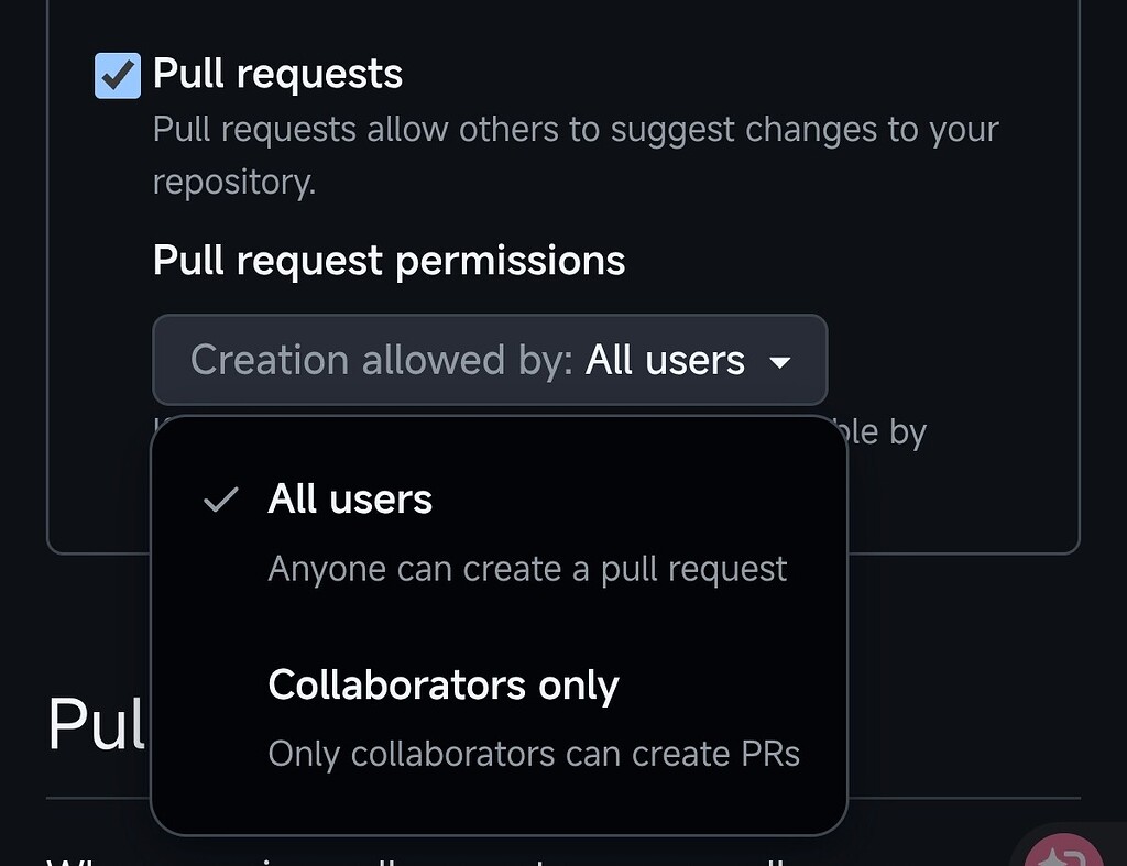GitHub 现在可以禁用 pull requests 了 - 前沿快讯 - LINUX DO