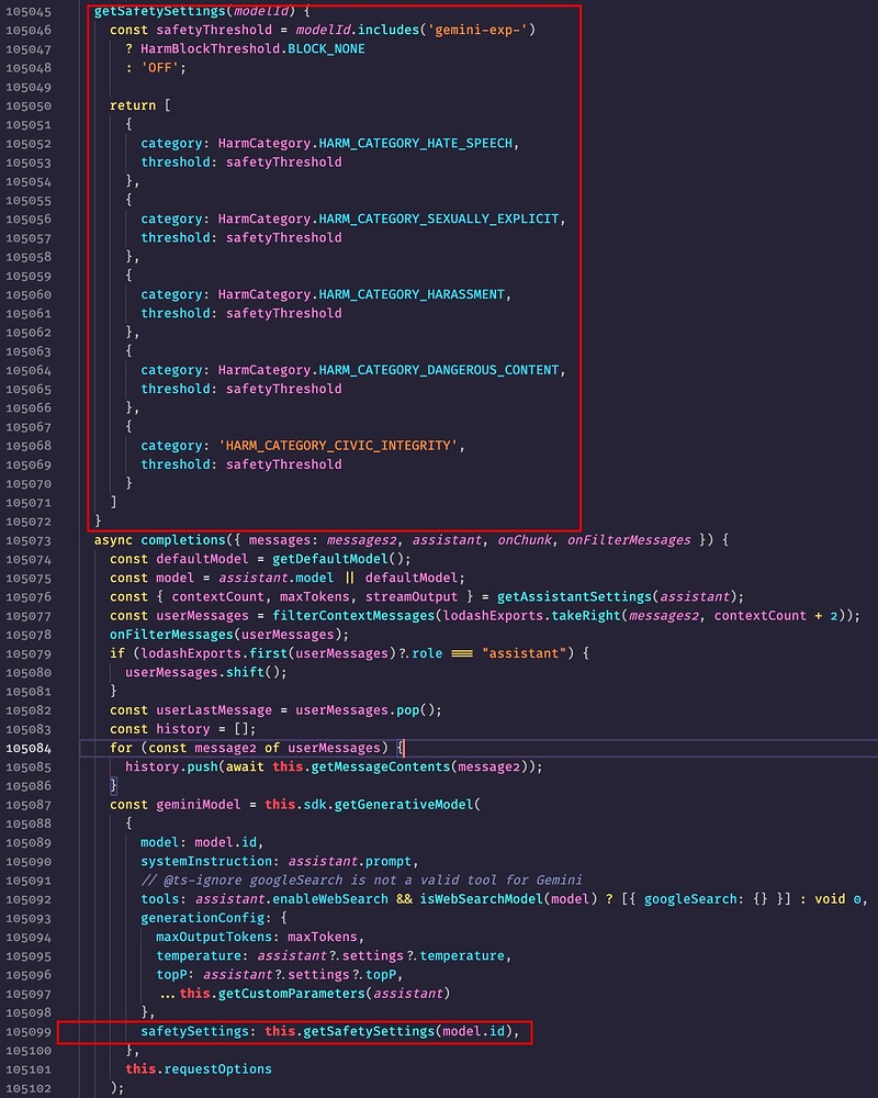 Cherry Studio gemini 安全设置完全关闭（提前尝鲜） - 开发调优 - LINUX DO