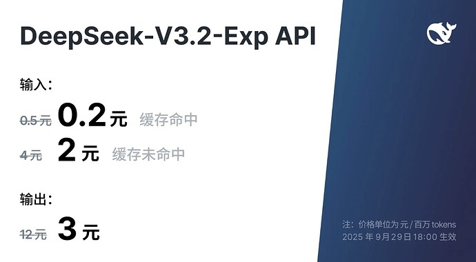 DeepSeek V3.2 超级大降价！ - 前沿快讯 - LINUX DO