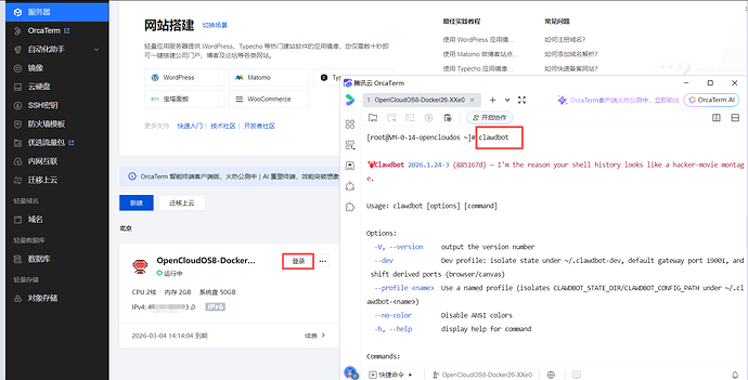 Codebuddy活动服务器部署Clawdbot - 福利羊毛 - LINUX DO