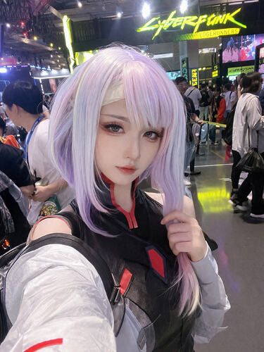 赛博朋克2077边缘行者露西中国cosplay自拍在上海展maskingtape-alpha