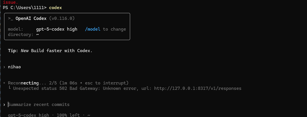 codex对接cpa 报错502 - 开发调优 - LINUX DO